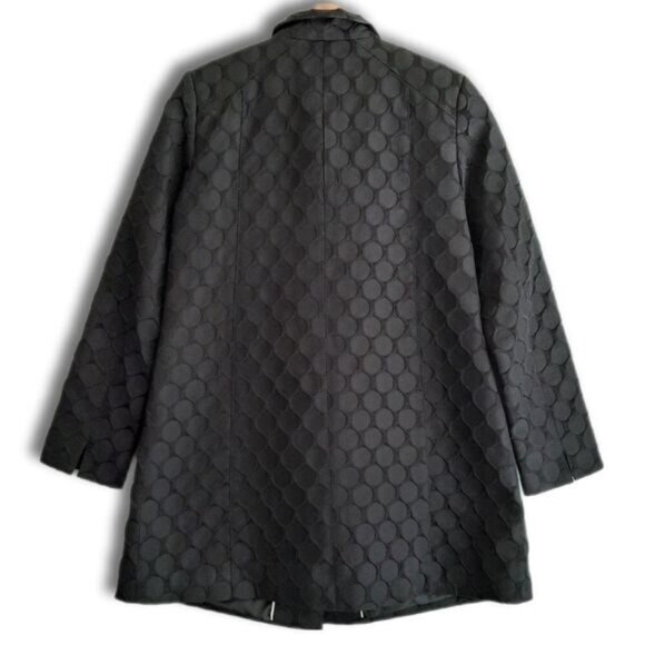 NOVELTI / Textural Tonal Polka Dot Fabric Modern Coat Jacket Sz 8 - Picture 7 of 13